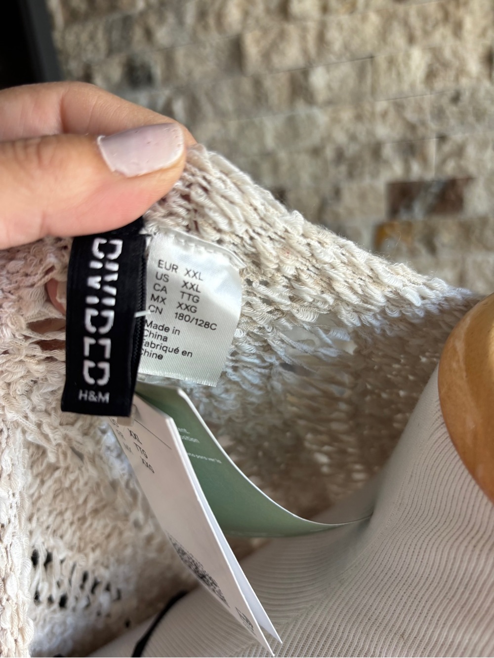 H&M Cream Knit Long Sleeve Maxi Dress - Picture 5 of 8